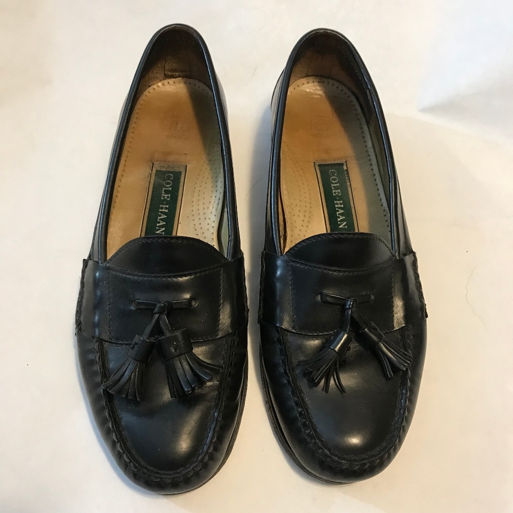 Cole Haan Classic Black Tassel Loafers Mens 10.5